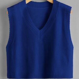 Blue sweater vest